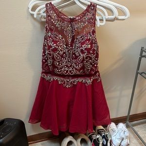 Dancing Queen Formal Maroon Dress